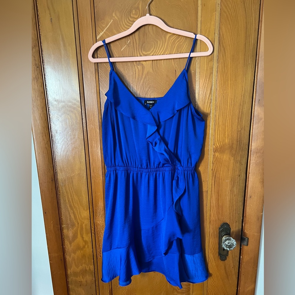 Express Women’s Electric Blue Dress. Size Large